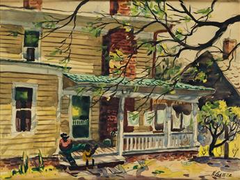 HENRY MARTIN GASSER Two watercolors.